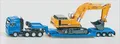 Produktbild: SIKU Kinder Spielzeug MAN TG-A Schwertransport + Tiefbettauflieger LKW / 1847