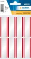 Produktbild: HERMA 1902 Namensetiketten 54x19 mm weiß/rote Streifen ablösbar Acetatseide 160