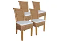 Produktbild: Amagohome Rattanstuhl Esszimmer Stühle Set 4 Stück Rattanstühle Esstisch Stühle Perth braun