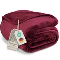 Produktbild: Gräfenstayn® Kuscheldecke Cashmere-Feeling - super weich & flauschig - Dicke & warme Fleecedecke - kuschelige Sofadecke, Wohndecke & Tagesdecke - Überwurf Decke Sofa, Couch (Bordeaux, 180x220 cm)