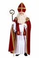 Produktbild: Kleidung zum Feiern Hochwertiges Nikolauskostüm weißer Habit, samtiger Umhang, Mitra & Stola | Sankt-Nikolaus Kostuem Set | Bischofs-Kostüm