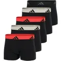 Produktbild: adidas Herren Boxershorts, 5er Pack - Trunks, Active Flex Cotton, Logo Schwarz/Beige/Orange 2XL