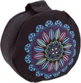 Produktbild: GURU SHOP Yoga Kissen, Yogakissen, Bedrucktes Meditationskissen mit Dinkel Füllung - Schwarz, 13x30x30 cm