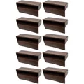 Produktbild: cyclingcolors 10x Lattenhalter Monolatte 63 x 12 mm Kunststoff für Lattenrost Holzrahmen Bett Endkappen Befestigung Lasche Klammer Schraube, Dunkelbraun
