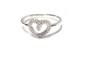 Produktbild: Edelschmiede925 Silberring Ring 925 Silber rhodiniert mit Herzmotiv Zirkonia romantisch Liebe #58