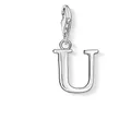 Produktbild: Thomas Sabo Damen Charm-Anhänger Buchstabe A-Z Charm Club Geschwärzt 925 Sterling Silber, Buchstabe U