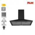 Produktbild: PKM Dunstabzugshaube 6091BH, 60 cm, Abluft und Umluft, 67 Watt, Schwarz