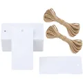 Produktbild: 100 Stk Geschenkanhänger Groß, 300g/m² Kraftpapier Etiketten Tags, 4.5 x 9 CM Geschenkanhänger Anhänger Etiketten mit Jute-Schnur