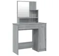Produktbild: vidaXL Schminktisch, Frisiertisch mit Spiegel Grau Sonoma 86,5x35x136 cm