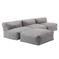 Produktbild: Oviala Gartensofa, modular, 4-Sitzer, Grau – Mixi