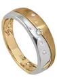 Produktbild: JOBO Diamantring, 585 Gold bicolor mit 5 Diamanten
