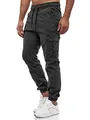 Produktbild: Tazzio Herren Cargohose 16610 – Cargo Jogger Chino Hose Regular Fit mit Stretch Baumwollmischung – Freizeit Jeanshose Anthrazit 4XL