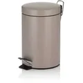 Produktbild: Kela Cashmere Badabfalleimer, Metall matt, 17 cm Durchmesser, 26 cm hoch, 3,0 l, hellbraun - Beige
