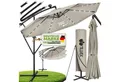 Produktbild: tillvex Sonnenschirm tillvex® Sonnenschirm LED Solar Ø 3m Ampelschirm Balkon Gartenschirm, Alu Ampelschirm + Abdeckung LED Solar Ø 350 cm mit Kurbel, Abdeckung + Ständer, Gartenschirm UV-Schutz Aluminium, Kurbelschirm Marktschirm wasserdicht 360° drehbar