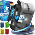 Produktbild: Nextcover® NEU 3in1 Fahrradtasche für Gepäckträger [Aquashield] - Gepäckträgertasche, Rucksack und Umhängetasche [25 Liter] I Fahrrad Tasche wasserdicht