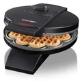 Produktbild: Cloer 1620 Waffeleisen für klassische Herzwaffeln, 930 W, Waffelgröße 15,5 cm, stufenlos wählbarer Bräunungsgrad, schwarz
