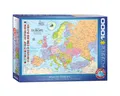 Produktbild: EUROGRAPHICS Puzzle Karte von Europa 1000 Teile, 1000 Puzzleteile