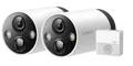 Produktbild: TP-Link Smart Wire-Free Security Camera, 2 Camera SystemSPEC: 2 ? Tapo C420, 1 ? Tapo H200, 2K+(2560x1440), 2.4 GHz, 5200mAh rechargable lithium-ion battery, Sub-1GHzFEATURE: 180days battery life, Full-color vision, Smart Detection and Notifications (people, pe (TAPO C420S2)