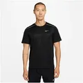 Produktbild: Nike Laufshirt M NK DF UV MILER SS sportlicher Schnitt, mit kurzen Ärmeln, mit reflektierenden Details schwarz XXL (60/62)