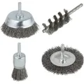 Produktbild: Wolcraft - Drahtbürsten-set 4 Tlg. - 2133000