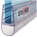 Produktbild: STEIGNER Duschdichtung 70cm Gerade PVC Ersatzdichtung für Dusche, L: 70 cm, (1 Stück Packung, Einzeldichtung), Glasstärke 3,5/4/ 5 mm Model: UK06 weiß 70 cm