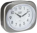 Produktbild: Trevi Retro Nachttischwecker Reisewecker mit LED-Hintergrundbeleuchtung und leisem Sweep-Sekundenzeiger, grau, 10 x 3,6 x 8 cm