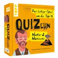 Produktbild: QUIZehn – Natur & Nonsens. Das listige Spiel um die Top 10. Partyspiel mit 100 irrwitzigen Quizfragen zu den Kuriositäten unseres Planeten, Yellow