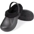 Produktbild: Clogs gefüttert warme Hausschuhe Gartenschuhe Winter Pantoletten Leicht EVA Schwarz 44 - Schwarz - 44
