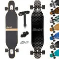 Produktbild: Mach1 Bambus Longboard mit Keramik Kugellager + T-Tool - Skateboard Drop Through Cruiser Komplettboard - 2853