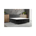 Produktbild: Boxspringbett RIO mit Bettkasten 180 x 200 cm Webstoff Bett Bettkasten Topper - versch. Ausführungen - Schwarz