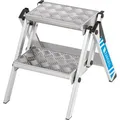 Produktbild: Zarges Klapptritt Plazatec P, 41920, aus Aluminium, Klapptreppe mit 2 Stufen, Standhöhe 44cm