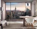 Produktbild: New Yorker Skyline Wandtapete 368x254Cm • Penthouse Fensterblick • Wohnen