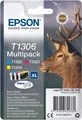Produktbild: Epson T1306 Multipack - 3er-Pack - 30,3 ml - XL - Gelb, Cyan, Magenta - Original - Tintenpatrone - für Stylus Office BX630, BX635, BX935, WorkForce WF-3010, 3520, 3530, 3540, 7015, 7515, 7525