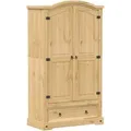 Produktbild: vidaXL Kleiderschrank Corona 102x52x186 cm Massivholz Kiefer 4012156