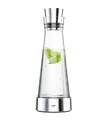 Produktbild: Emsa 514233 Flow Slim Glaskaraffe, mit Kühlelement, Glas, Elegantes Design, 1 Liter, Transparent, 11 x 11 x 38.2 cm