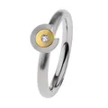 Produktbild: Ernstes Design Ring R790 Edelstahl vergoldet mattiert Brillant 0.02 ct.