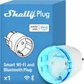 Produktbild: Shelly AZ Plug Weiß, WLAN-betriebenere Smarte-Steckdose, Leistungsmessung, 12 A