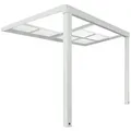 Produktbild: Terrassenüberdachung Solis Deluxe Farbe: Weiß, Größe: 290 X 295 X 233 / 272 Cm Terrassendach Pergola Überdachung Terrassenüberdachung - Home Deluxe