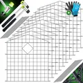 Produktbild: KESSER® Teichzaun Gartenzaun Steckzaun Komplettset Metall 10x Oberbogen Spitz Inkl. Handschuhe, 2x Hammer + 12 Befestigungsstäben, Zaun zum stecken für Garten, Gitterzaun Set Freigehege für Tiere