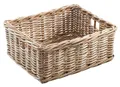 Produktbild: Kobolo Rattankorb Regalkorb Aufbewahrung - eckig - Rattan - Kubu grau - groß - 52x40x20 cm