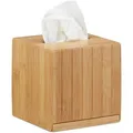 Produktbild: Relaxdays Kosmetiktücherbox quadratisch, 10022175, aus Bambus, natur