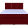 Produktbild: Boxspringbett - rot - H3 - Bonell-Federkern - 140x200 cm