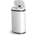 Produktbild: Juskys Automatik Mülleimer mit Sensor 60L rechteckig - elektrischer Deckel - Weiß - Weiß