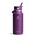 Produktbild: Hydro Flask – Wide Flex Straw Cap 946 ml (32 oz) Bottle – Edelstahl, Auslaufsicherer Strohhalm, Spülmaschinenfest – Isoliert Kalt 24 Std – Weithals, Eiswürfelfreundlich – Beachplum
