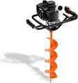 Produktbild: FUXTEC Benzin Erdbohrer FX-EB143ECO, Erdlochbohrer inkl. 2 Bohraufsätzen, 42,7 cm³, 100/150 mm Bohrer, Fliehkraftkupplung, ergonomisch, 8.5 kg
