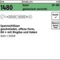 Produktbild: Spannschloss DIN 1480 offen Ringöse/Haken SP-RH M24 Stahl 3.6 galv.verz. 1St.