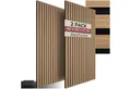 Produktbild: tectake Wandpaneel Akustikpaneele, BxL: 60x120 cm, (Komplettset, 2-tlg., Lamellenwand) 3D Holz-Effekt-Struktur