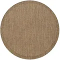 Produktbild: Carpetsale24 In- & Outdoor Teppich Wetterfest 120 cm Rund Einfarbig Braun - Wasserfest,Flachgewebe, für Balkon, Garten, Terrasse, Küchenteppich