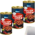 Produktbild: Edeka Chili con Carne feurig gewürzt mit Kidneybohnen Mais und rotem Gemüsepaprika 3er Pack (3x500g Dose) + usy Block