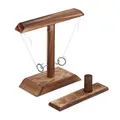 Produktbild: Trinkspiel Ringwurfspiel Pendelspiel Wurfspiel 2 Spieler Holz kompakt Saufspiel